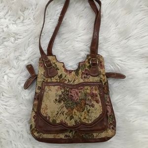 Vintage Style Floral Fabric Shoulderbag